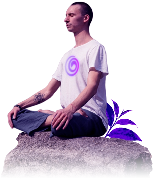 Person meditating